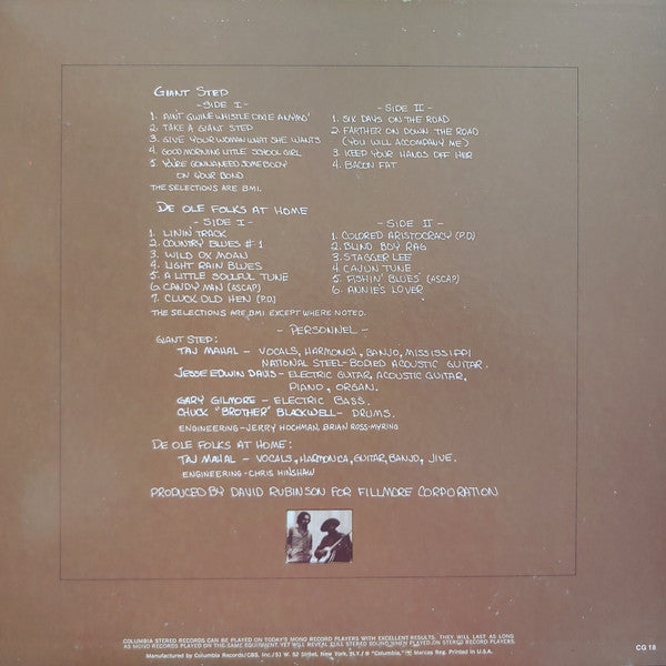 Taj Mahal ~ Giant Step / De Ole Folks At Home (Vinyl) - Djungel & Jazz