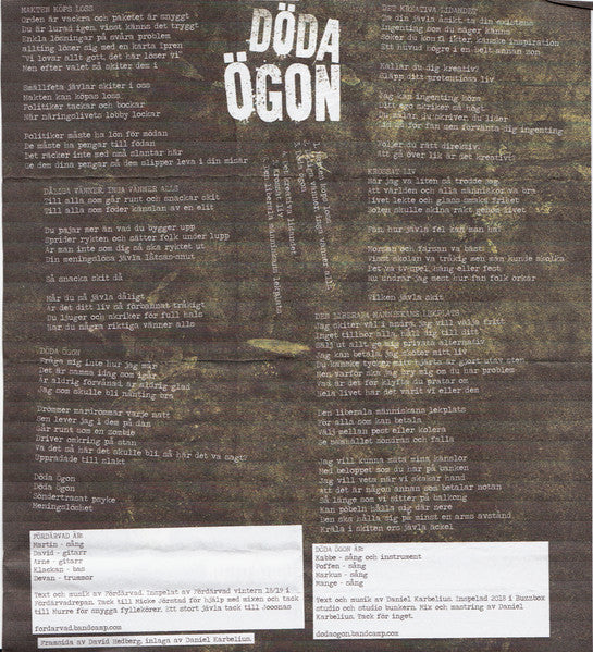 Döda Ögon, Fördärvad ~ Döda Ögon / Fördärvad (Vinyl) - Djungel & Jazz