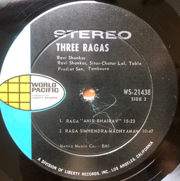 Ravi Shankar ~ Three Ragas (Vinyl) - Djungel & Jazz