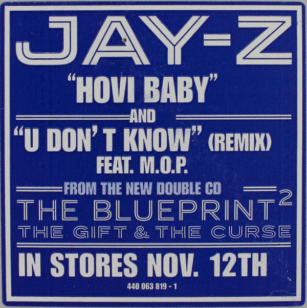 Jay-Z ~ Hovi Baby / U Don't Know (Remix) (Vinyl) - Djungel & Jazz
