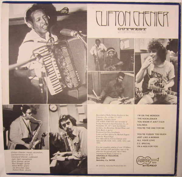 Clifton Chenier With Elvin Bishop And Steve Miller  ~ Out West (Vinyl) - Djungel & Jazz