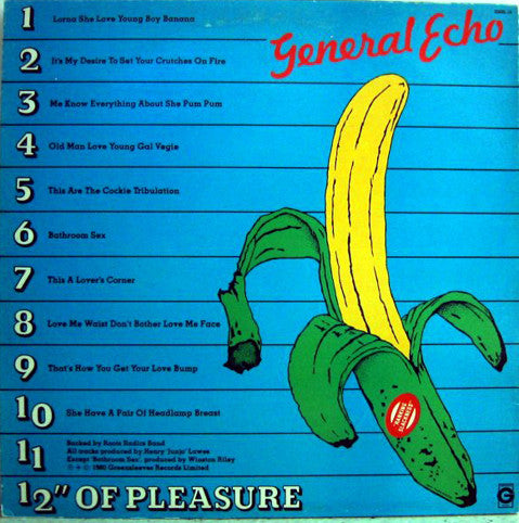 General Echo : 12" Of Pleasure (LP, Album, Blu)