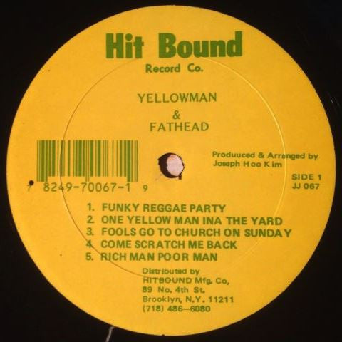 Yellowman & Fathead : One Yellowman (LP, Album, RE)