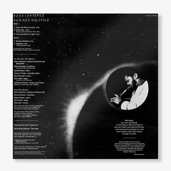 Azar Lawrence : Summer Solstice (LP, Album, RE, 180)