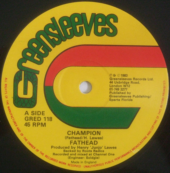 Fathead (2) : Champion (12")