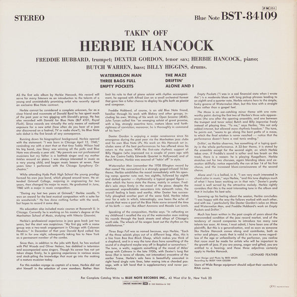 Herbie Hancock ~ Takin' Off (Vinyl) - Djungel & Jazz