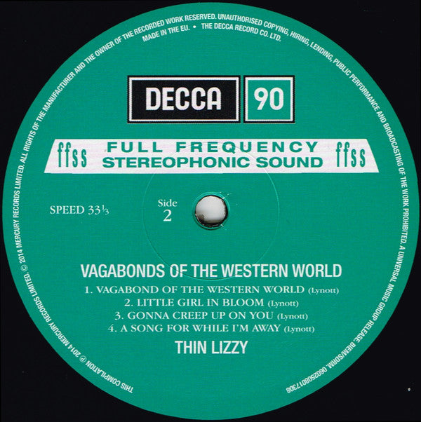 Thin Lizzy ~ Vagabonds Of The Western World (Vinyl) - Djungel & Jazz