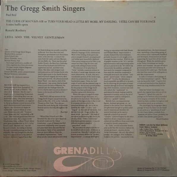 Gregg Smith Singers ~ Contemporary Chamber Theater (Vinyl) - Djungel & Jazz