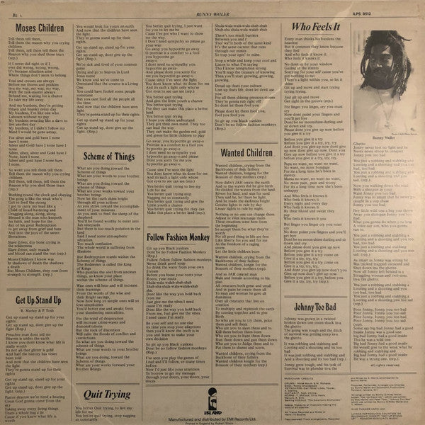 Bunny Wailer : Protest (LP, Album)
