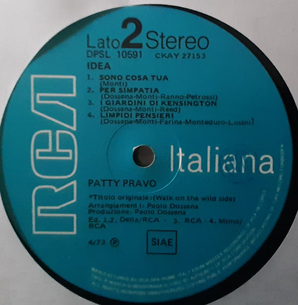 Patty Pravo ~ Pazza Idea (Vinyl) - Djungel & Jazz
