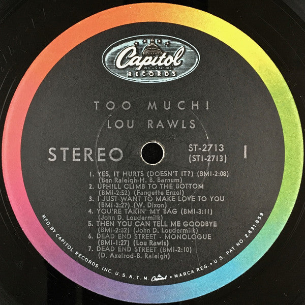 Lou Rawls ~ Too Much! (Vinyl) - Djungel & Jazz