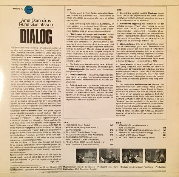 Arne Domnérus & Rune Gustafsson ~ Dialog (Vinyl) - Djungel & Jazz