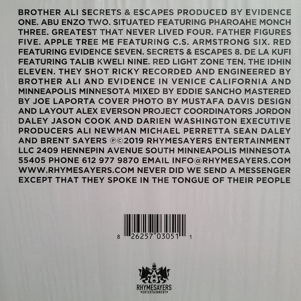 Brother Ali : Secrets & Escapes (LP, Pic)