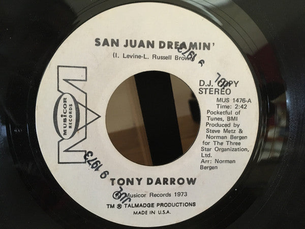 Tony Darrow ~ San Juan Dreamin' (Vinyl) - Djungel & Jazz
