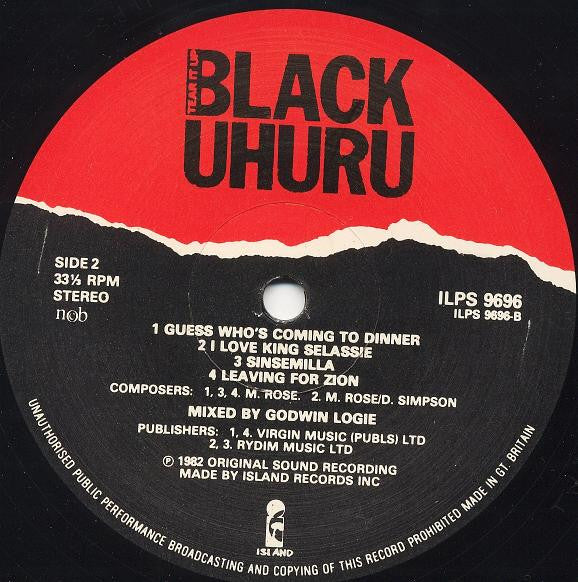 Black Uhuru : Tear It Up - Live (LP)