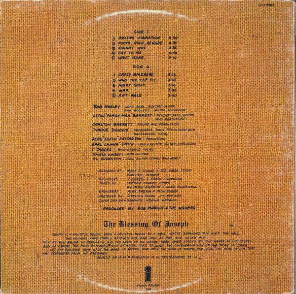 Bob Marley & The Wailers : Rastaman Vibration (LP, Album, Gat)