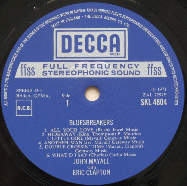 John Mayall With Eric Clapton ~ Blues Breakers (Vinyl) - Djungel & Jazz