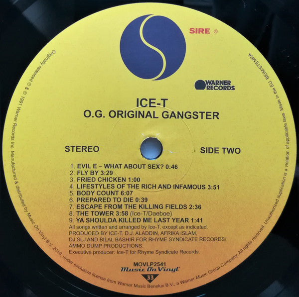 Ice-T ~ O.G. Original Gangster (Vinyl) - Djungel & Jazz