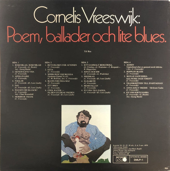 Cornelis Vreeswijk ~ Poem, Ballader Och Lite Blues (Vinyl) - Djungel & Jazz