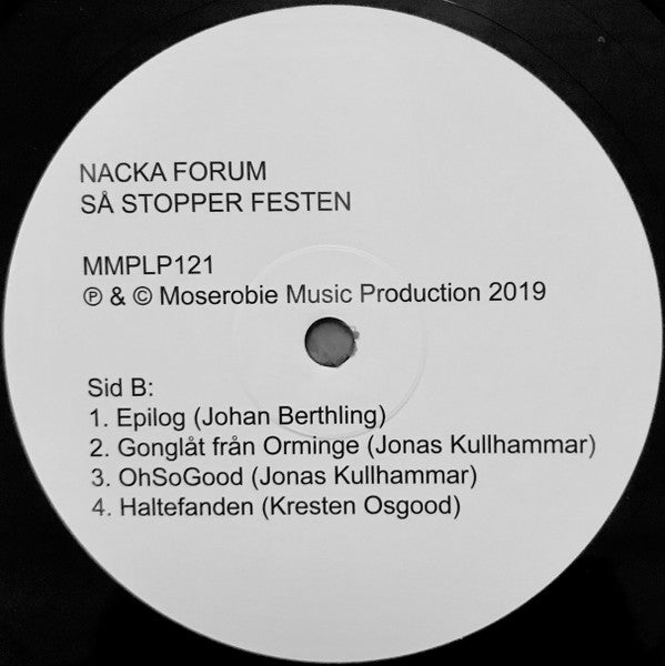 Nacka Forum ~ Så Stopper Festen (Vinyl) - Djungel & Jazz