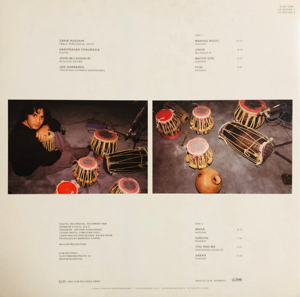 Zakir Hussain, Hariprasad Chaurasia, John McLaughlin, Jan Garbarek : Making Music (LP, Album, Gat)