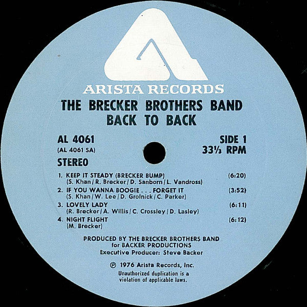 The Brecker Brothers ~ Back To Back (Vinyl) - Djungel & Jazz