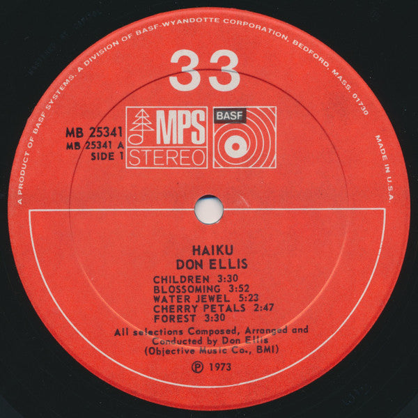 Don Ellis ~ Haiku (Vinyl) - Djungel & Jazz