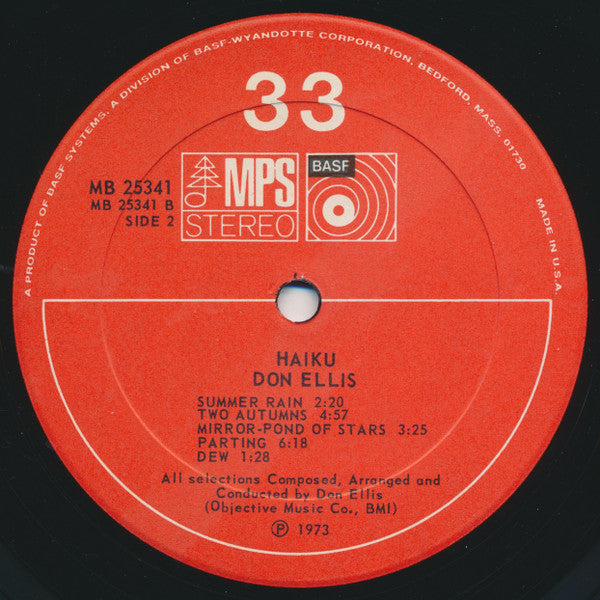 Don Ellis ~ Haiku (Vinyl) - Djungel & Jazz