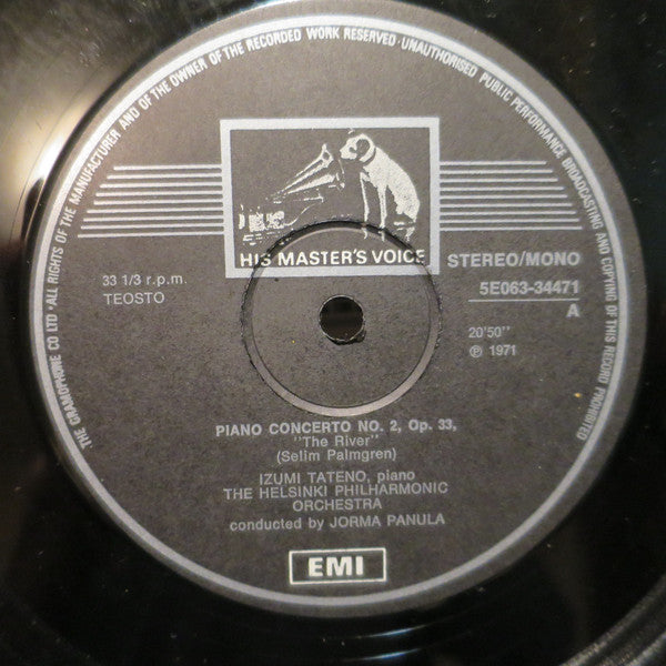 Selim Palmgren, Einar Englund, Izumi Tateno, The Helsinki Philharmonic Orchestra, Jorma Panula ~ Izumi Tateno Plays Palmgren Piano Concerto No. 2 / Englund Piano Concerto (Vinyl) - Djungel & Jazz