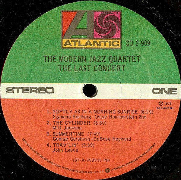 The Modern Jazz Quartet ~ The Last Concert (Vinyl) - Djungel & Jazz