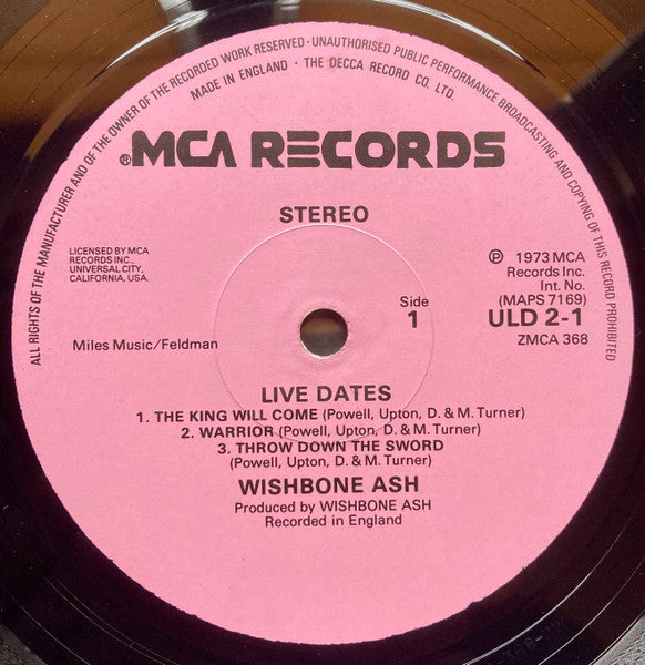 Wishbone Ash ~ Live Dates (Vinyl) - Djungel & Jazz