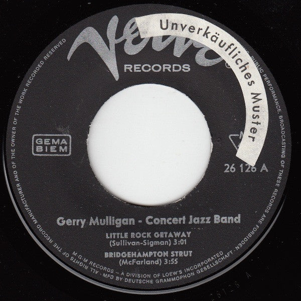 Gerry Mulligan ~ Concert Jazz Band (Vinyl) - Djungel & Jazz