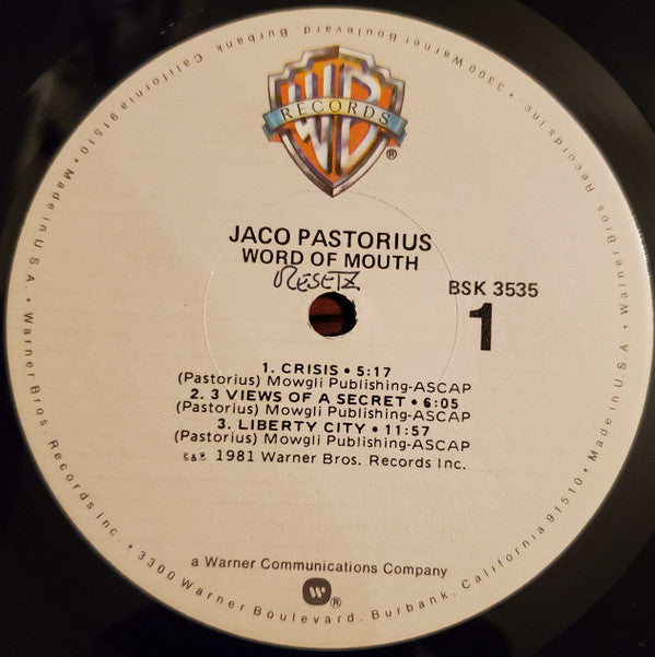 Jaco Pastorius ~ Word Of Mouth (Vinyl) - Djungel & Jazz