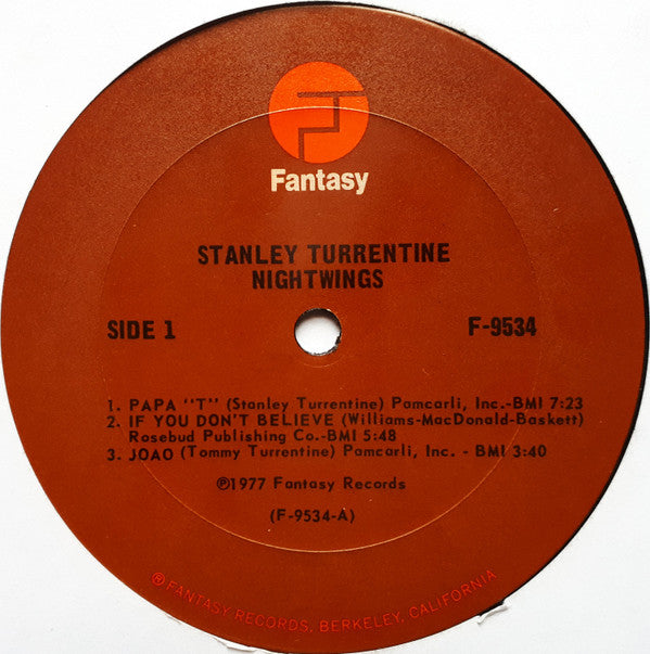 Stanley Turrentine : Nightwings (LP, Album, Pit)