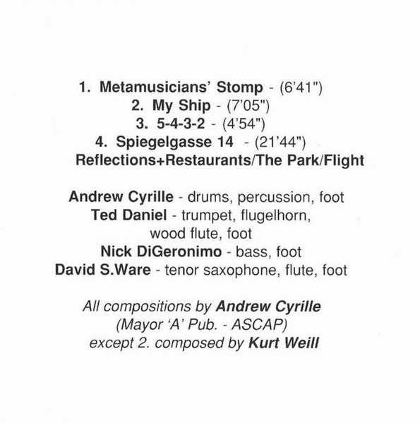 Andrew Cyrille & Maono ~ Metamusicians' Stomp (Vinyl) - Djungel & Jazz