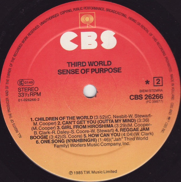 Third World : Sense Of Purpose (LP, Album)