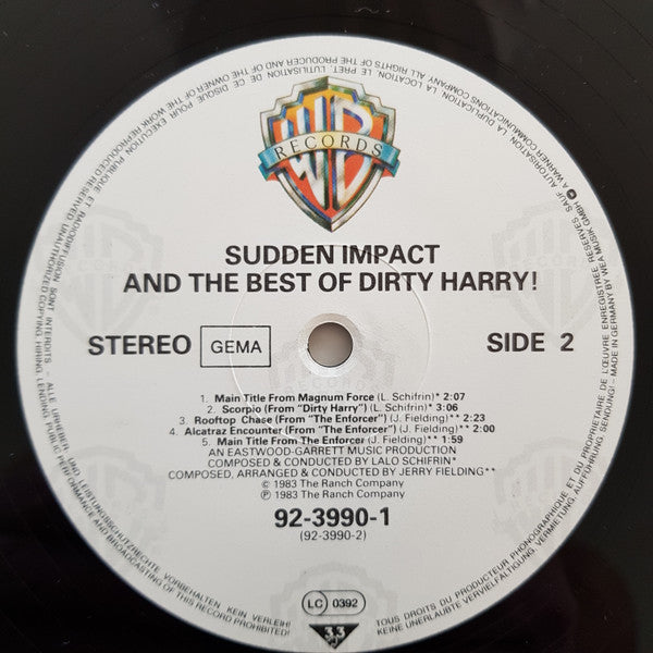 Lalo Schifrin & Jerry Fielding ~ Sudden Impact And The Best Of Dirty Harry (Vinyl) - Djungel & Jazz