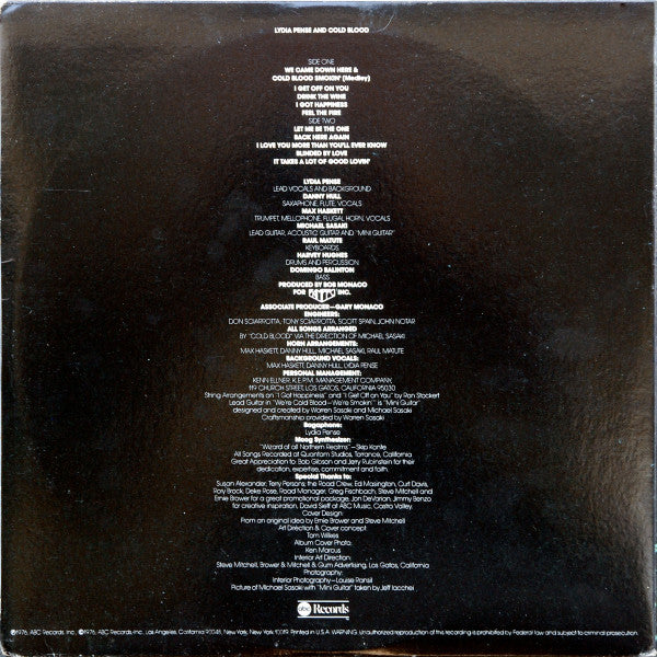 Lydia Pense & Cold Blood ~ Lydia Pense & Cold Blood (Vinyl) - Djungel & Jazz