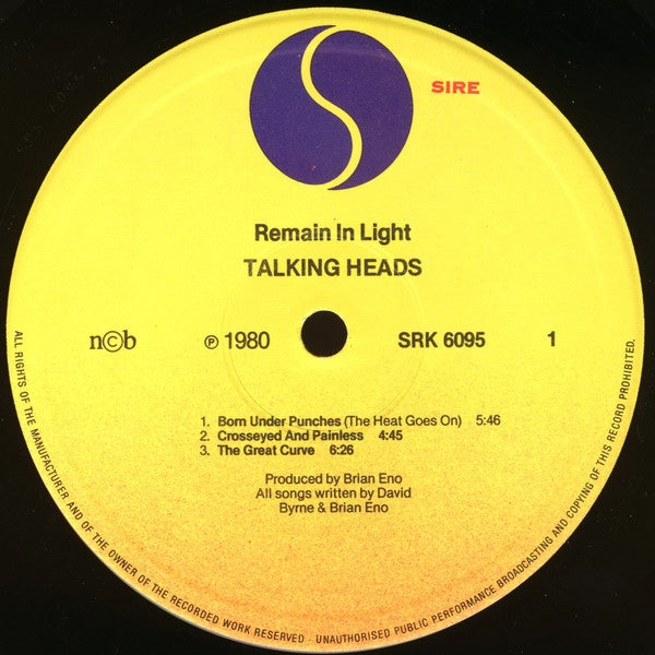 Talking Heads ~ Remain In Light (Vinyl) - Djungel & Jazz