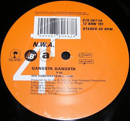 N.W.A. ~ Gangsta Gangsta (Vinyl) - Djungel & Jazz