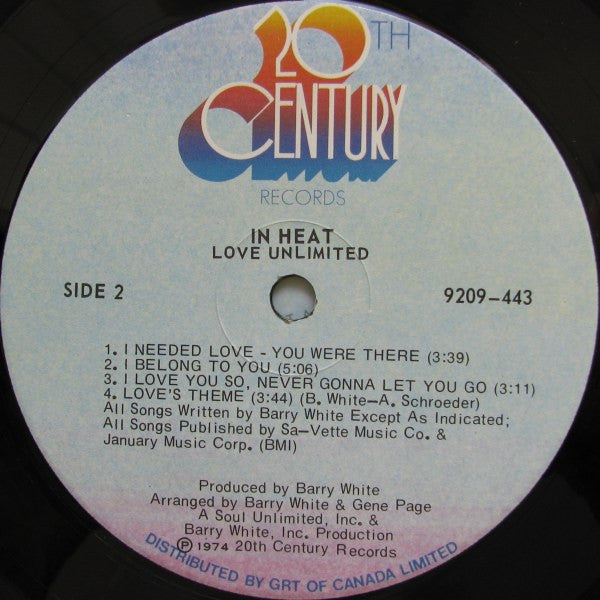 Love Unlimited ~ In Heat (Vinyl) - Djungel & Jazz