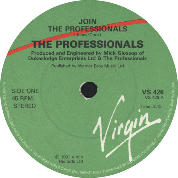 The Professionals (7) : Join The Professionals (7", Single)