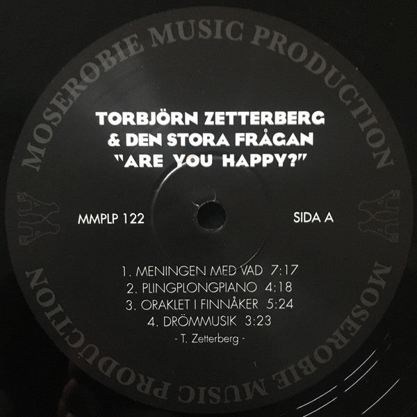 Torbjörn Zetterberg & Den Stora Frågan ~ Are You Happy? (Vinyl) - Djungel & Jazz