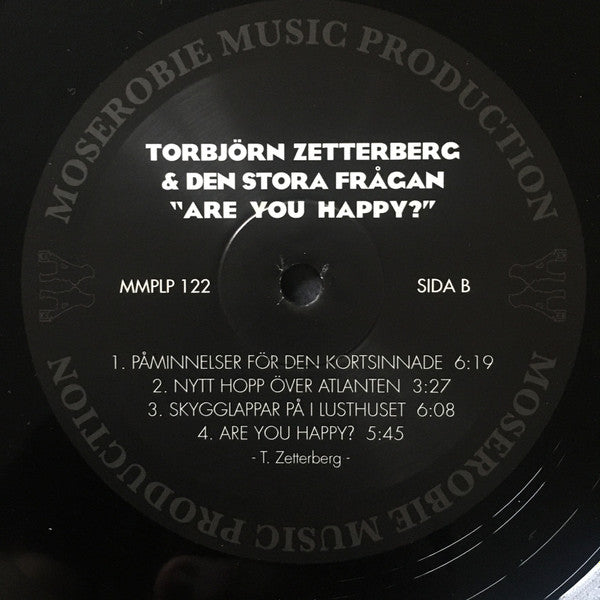 Torbjörn Zetterberg & Den Stora Frågan ~ Are You Happy? (Vinyl) - Djungel & Jazz