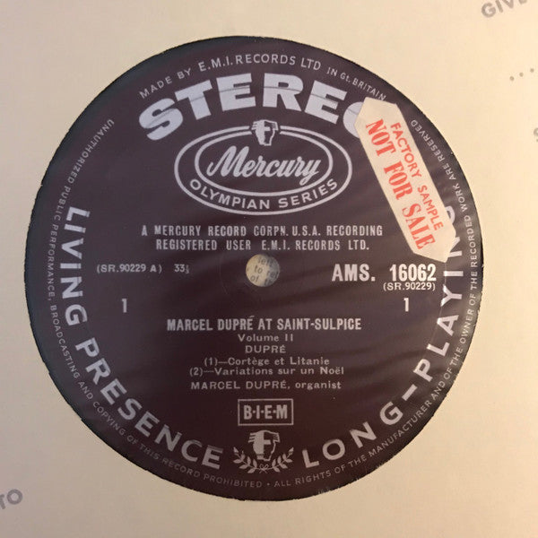 Marcel Dupré ~ Dupré At Saint-Sulpice Vol. 2 / The Music Of Marcel Dupré (Vinyl) - Djungel & Jazz