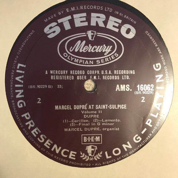 Marcel Dupré ~ Dupré At Saint-Sulpice Vol. 2 / The Music Of Marcel Dupré (Vinyl) - Djungel & Jazz