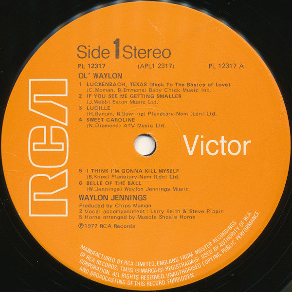 Waylon Jennings ~ Ol' Waylon (Vinyl) - Djungel & Jazz