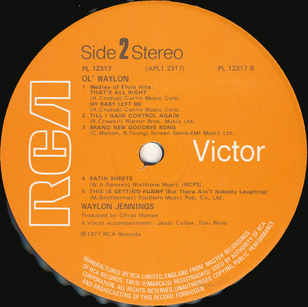 Waylon Jennings ~ Ol' Waylon (Vinyl) - Djungel & Jazz