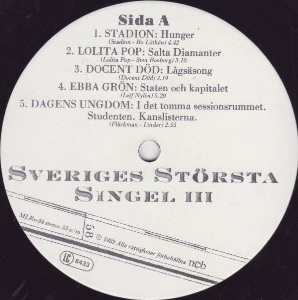 Various : Sveriges Största Singel III (LP, Comp)