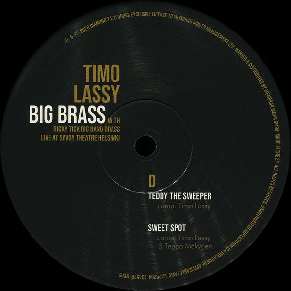 Timo Lassy With Ricky-Tick Big Band Brass ~ Big Brass (Live At Savoy Theatre Helsinki) (Vinyl) - Djungel & Jazz